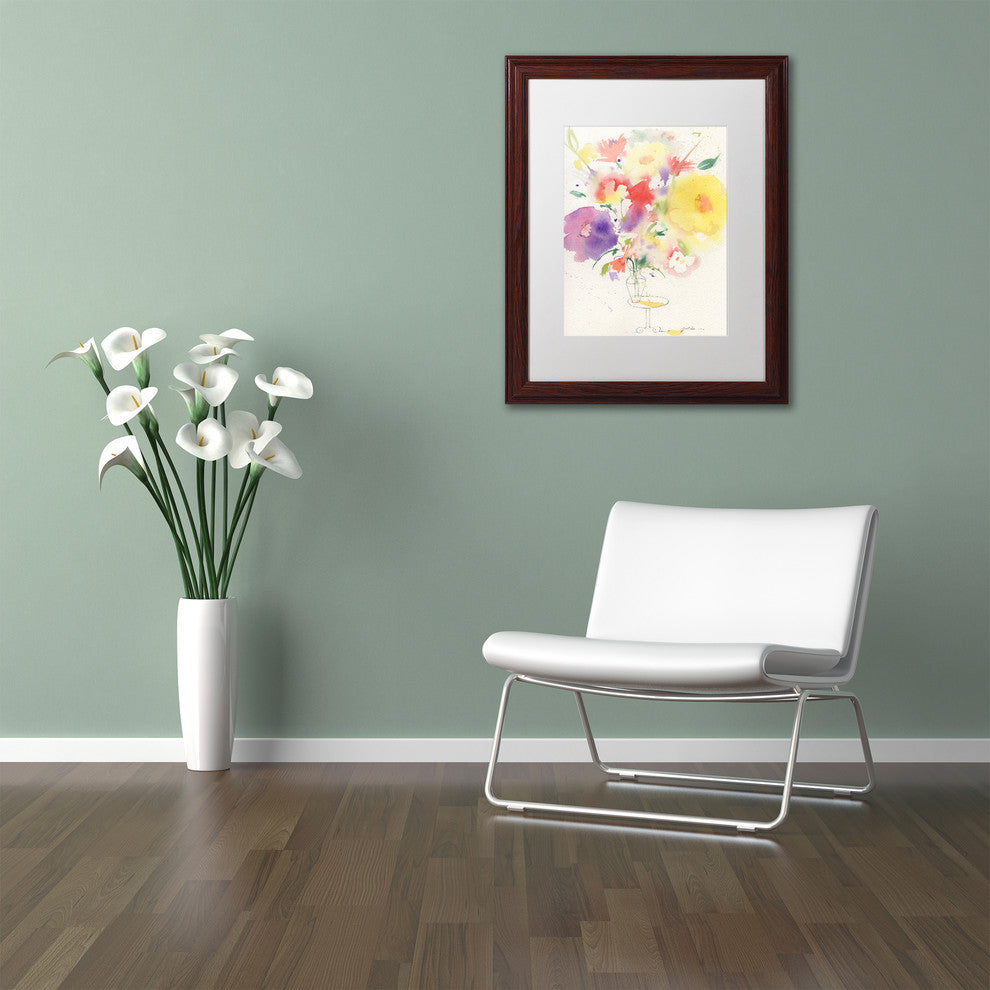 Sheila Golden ''Holiday Bouquet'' Matted Framed Art, Wood Frame, White, 20x16
