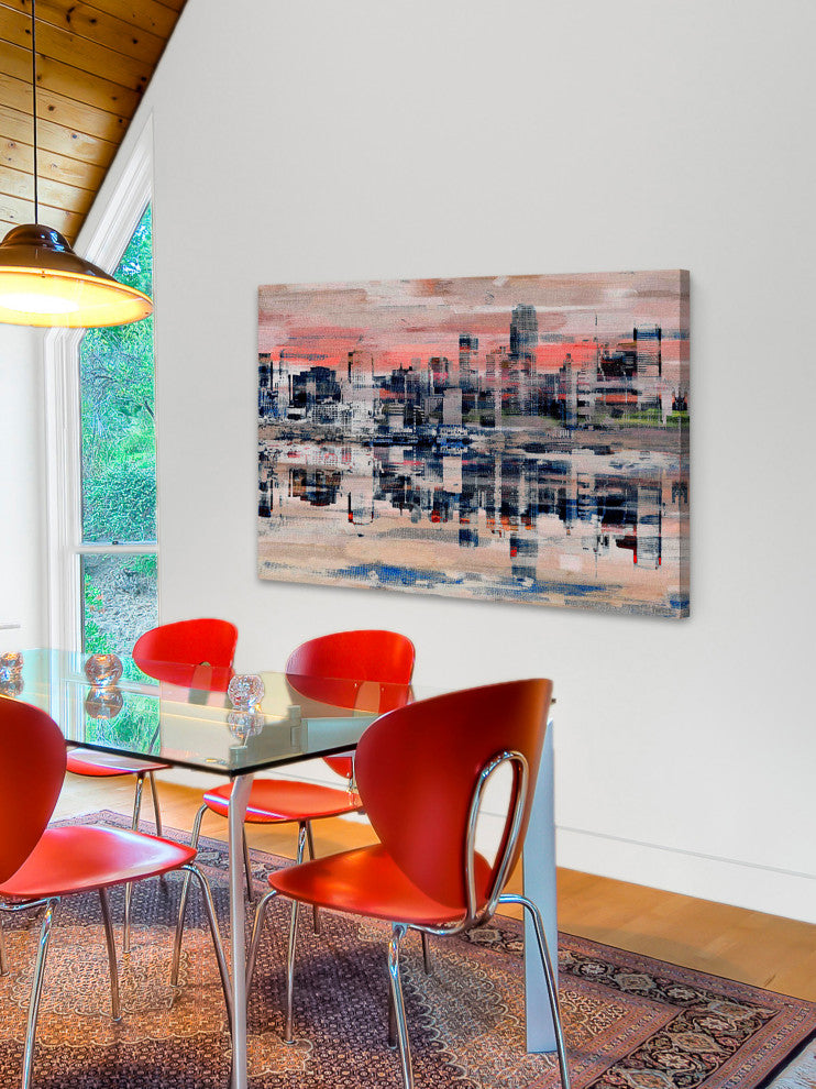 "NYC Reflection" Print on Canvas, 18"x12"
