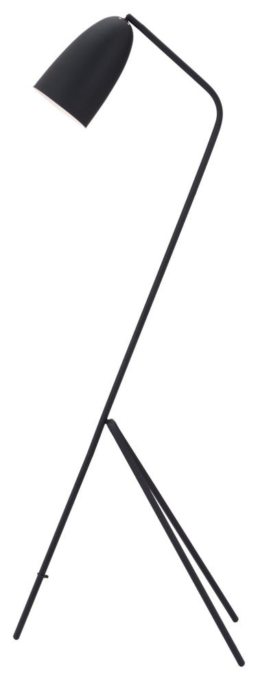 Floor Lamp Light, Steel Metal, Black, Kitchen Lounge Bistro Lobby Hospitality