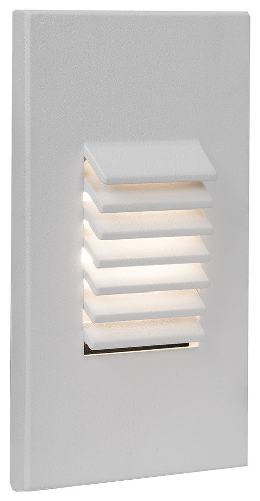 LED Low Voltage Vertical Louvered Step and Wall-Light 3000K, White