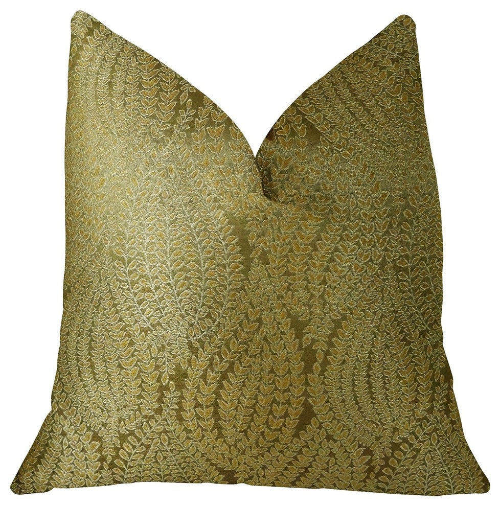 Golden Vineyard Gold Handmade Luxury Pillow, 20"x20"