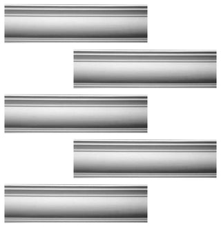 Cornice White Urethane Dunston Simple Design 5 Pieces Totaling 382.5" Length