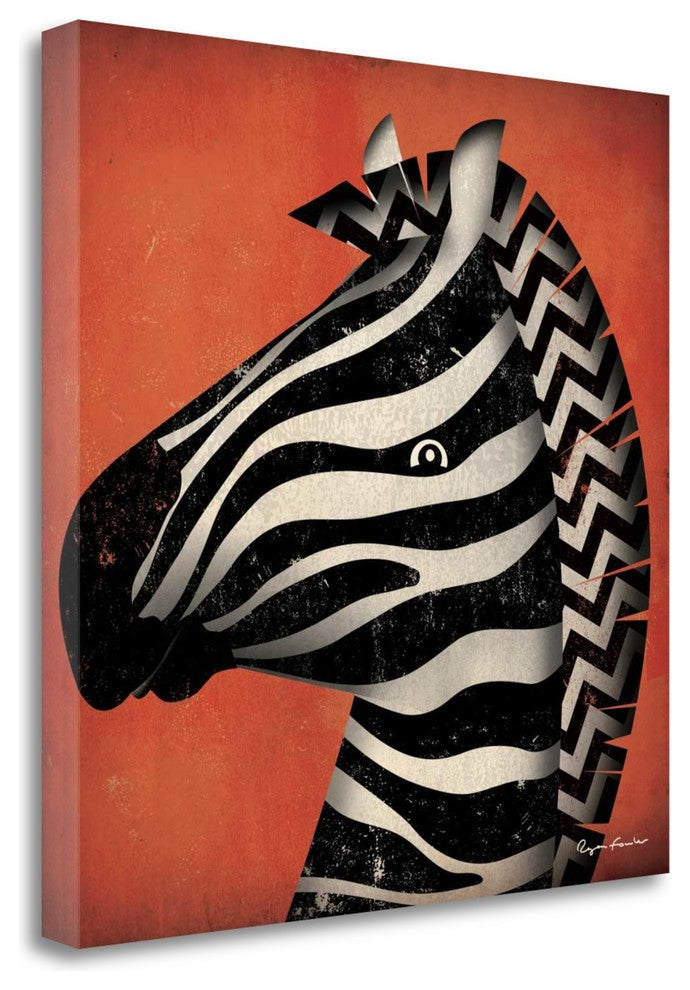 "Zebra Wow" By Ryan Fowler, Giclee Print on Gallery Wrap Canvas, Ready to Hang