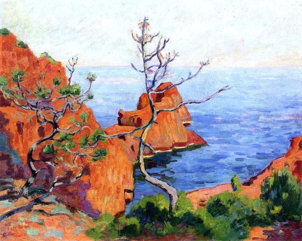 Armand Guillaumin Rocks at Trayas, 20"x25" Wall Decal Print