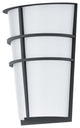 Eglo 2x2.5w Led Outdoor Wall Light W/ Anthracite Finish & White Plastic Glass