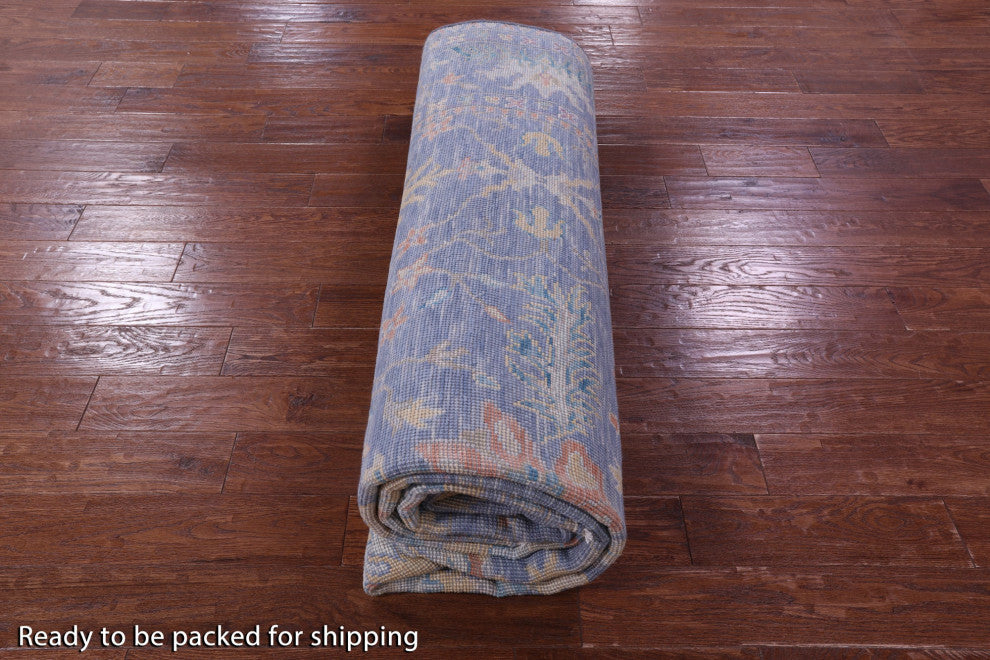 Turkish Oushak Hand-Knotted Rug 8' 11" X 12' 4" - Q15593
