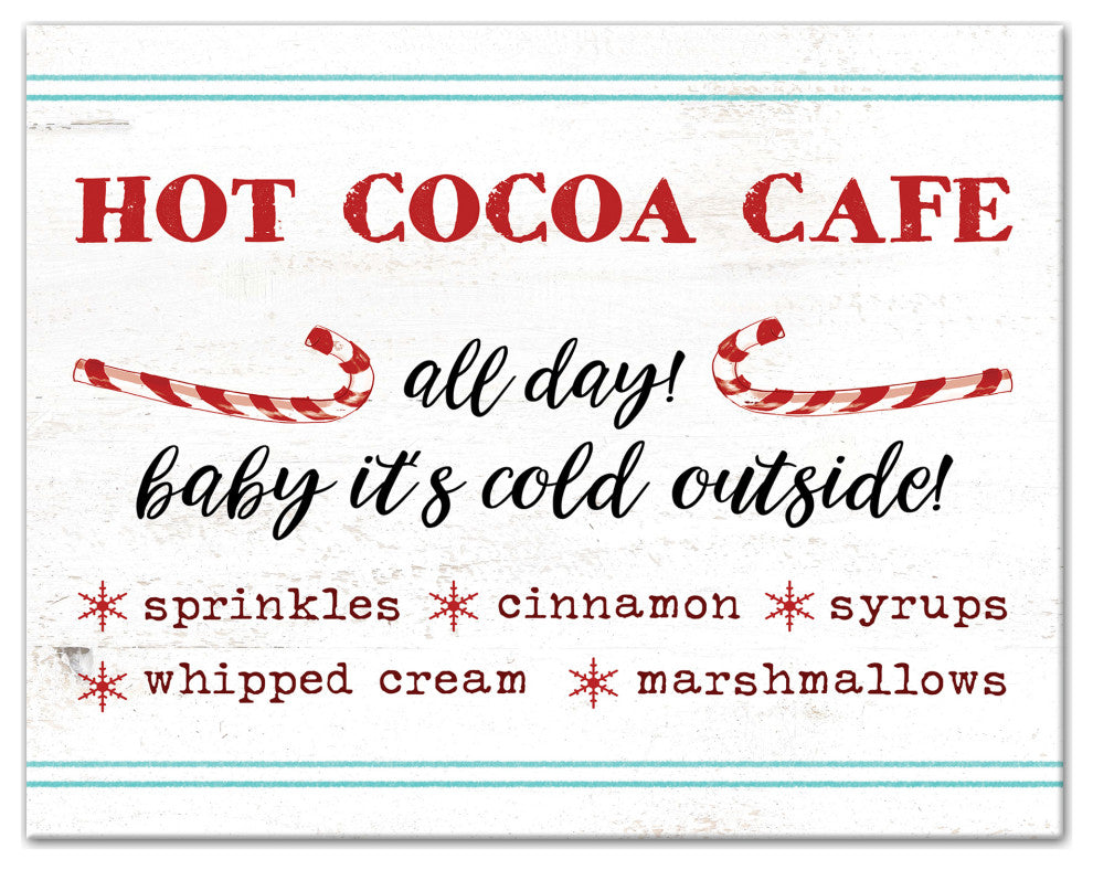 Hot Cocoa Cafe 11x14 Canvas Wall Art