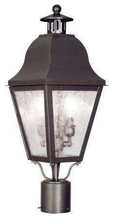 Livex Lighting 2 Light Bronze Outdoor Post Lantern - 2552-07