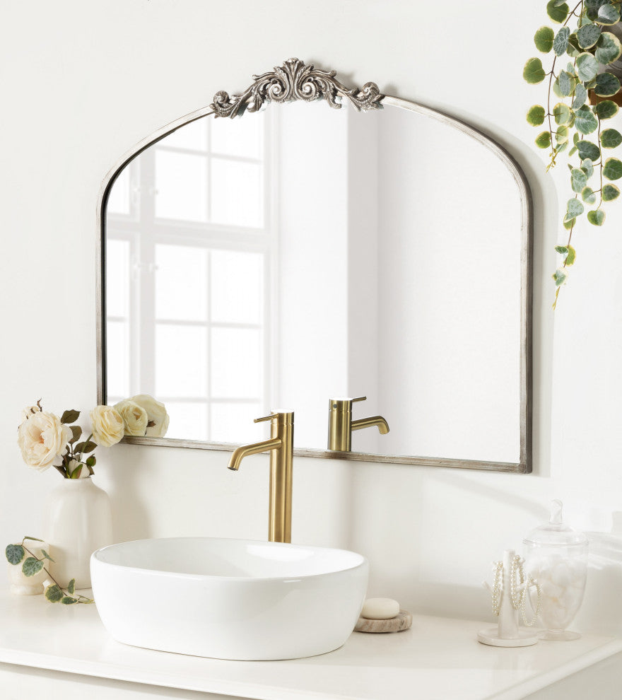 Arendahl Traditional Arch Mirror, Silver, 36"x29"