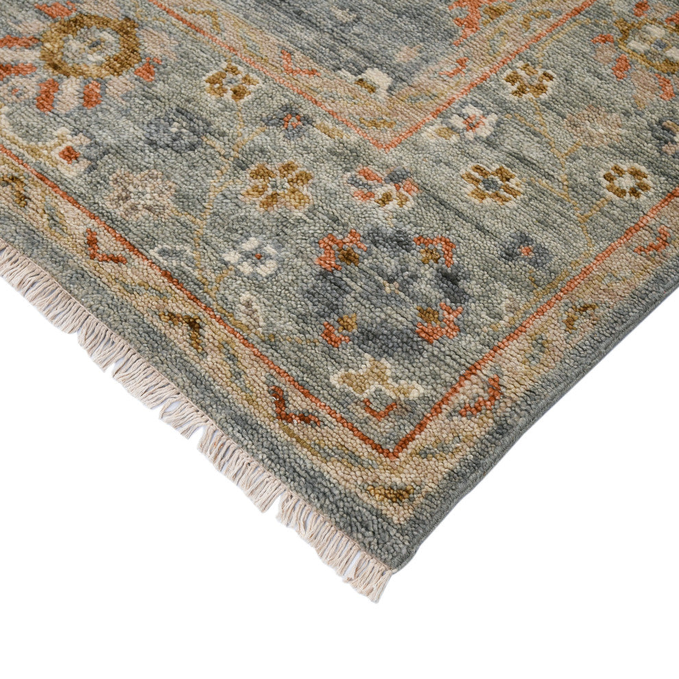 Willow Nancy Area Rug, Gray, 8' x 10', Floral
