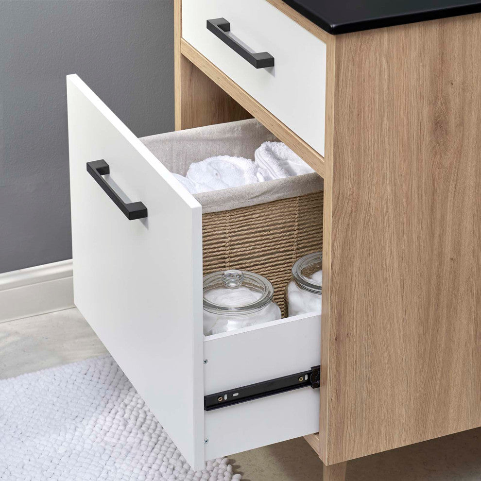 Maverick 24" Bathroom Vanity, Black Oak