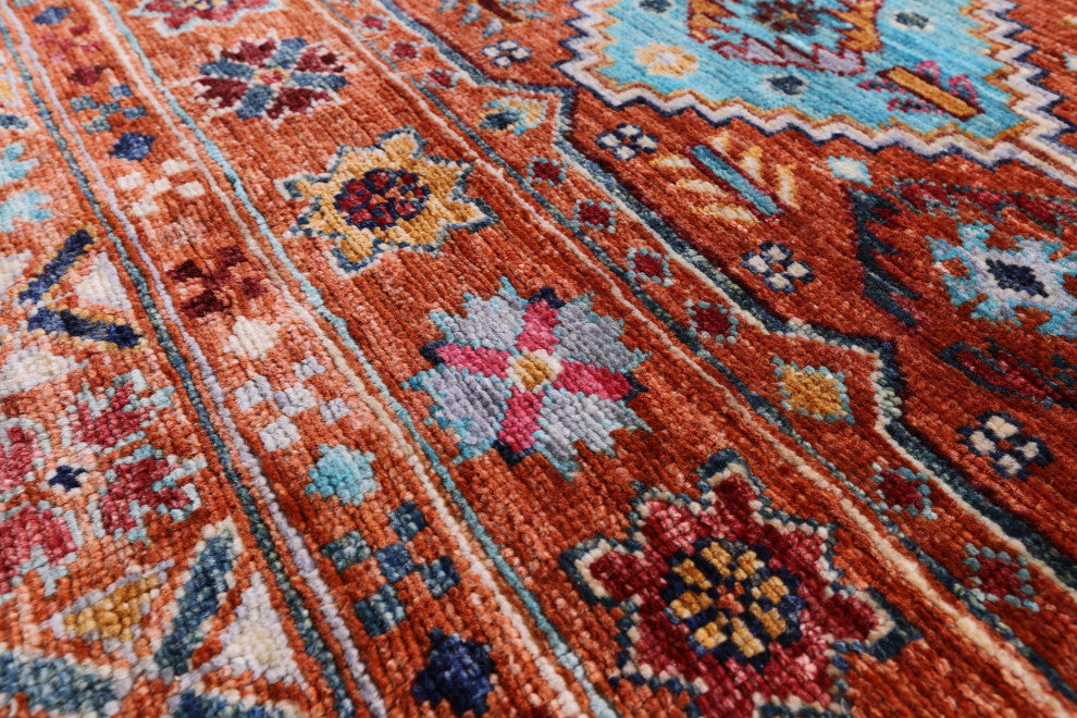 5' 1" X 6' 8" Khorjin Super Kazak Hand Knotted Wool Rug Q10143