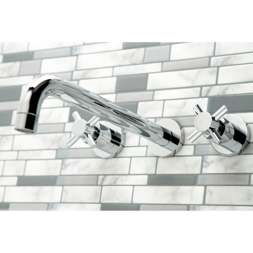 KS8051DX Wall Mount Tub Faucet, Polished Chrome