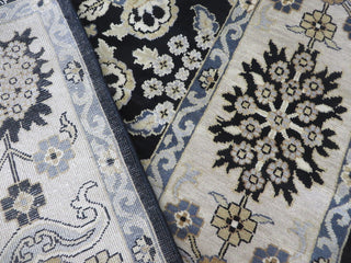 8'2x9'11 Handmade Navy Blue Fine Agra Tabriz Oriental Rug