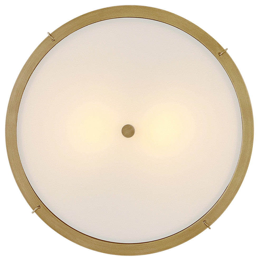Hinkley Clarke Medium Semi-Flush Mount, Lacquered Dark Brass