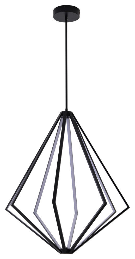Bethel International WE03C32BK 8-Light LED Chandelier, Black