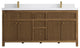 Sonoma Teak 72 Double Sink Bath Vanity in Dark Natural with 2" White Quartz