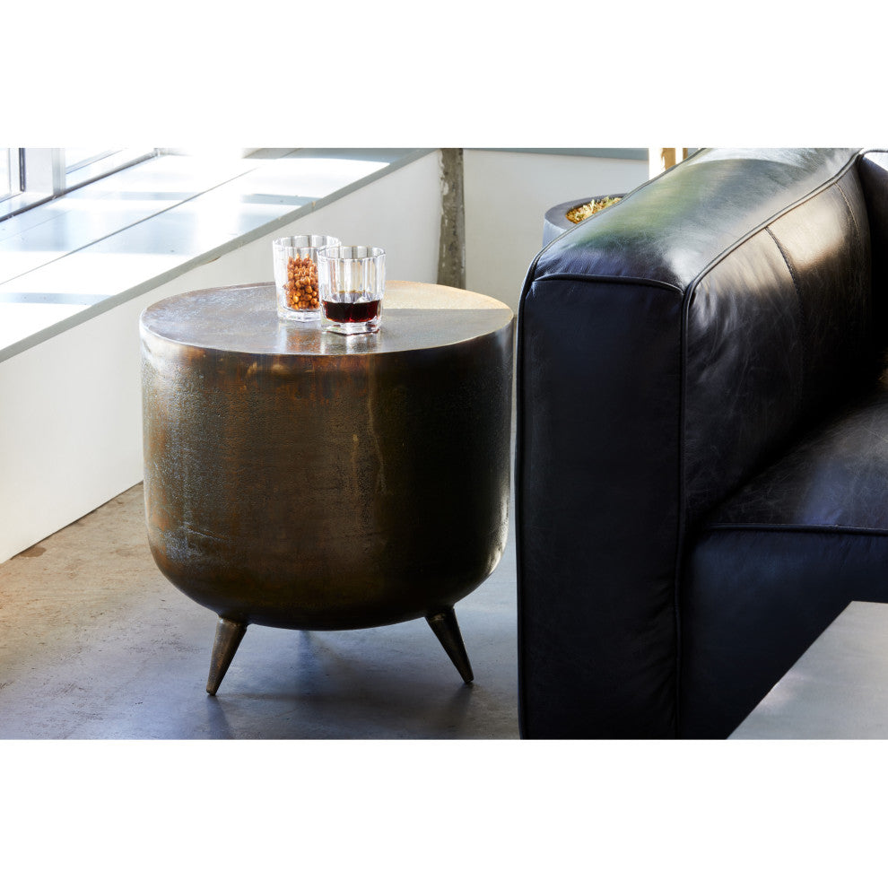 Industrial Kettel Accent Table Brass - Gold