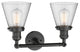 Small Cone 2-Light Bath Fixture, Seedy Glass, Oil Rubbed Bronze