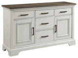 Drake 62' Wide 5-drawer Sideboard, Rustic White