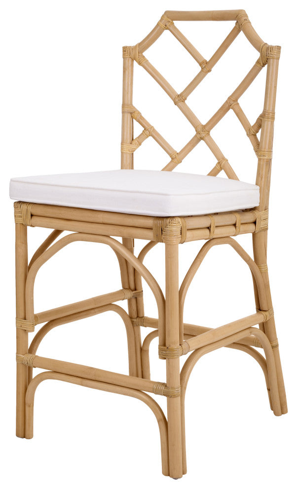 Kara Rattan Counter Stool, Set of 2, Natural