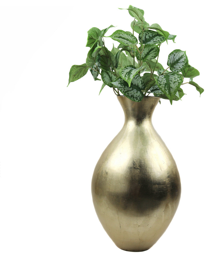 Regal Ceramic Vase Glazed Gold