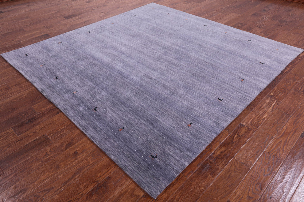 8' Square Persian Gabbeh Hand Knotted Wool Rug - Q15184