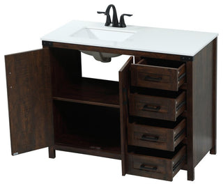 Home Living 19" Farmhouse Expresso-Light Bathroom Vanity