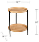 Vestal Round End Table, Natural