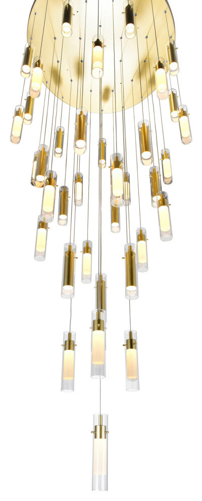 Olinda LED Integrated Satin Gold Chandelier
