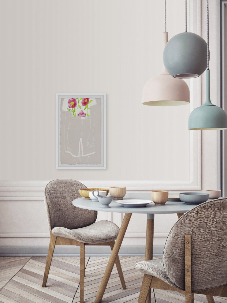 "Floral Printed Tops" Framed Painting Print, 12x18
