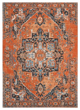 Safavieh Classic Vintage Collection CLV111 Rug, Orange/Navy, 4' X 6'