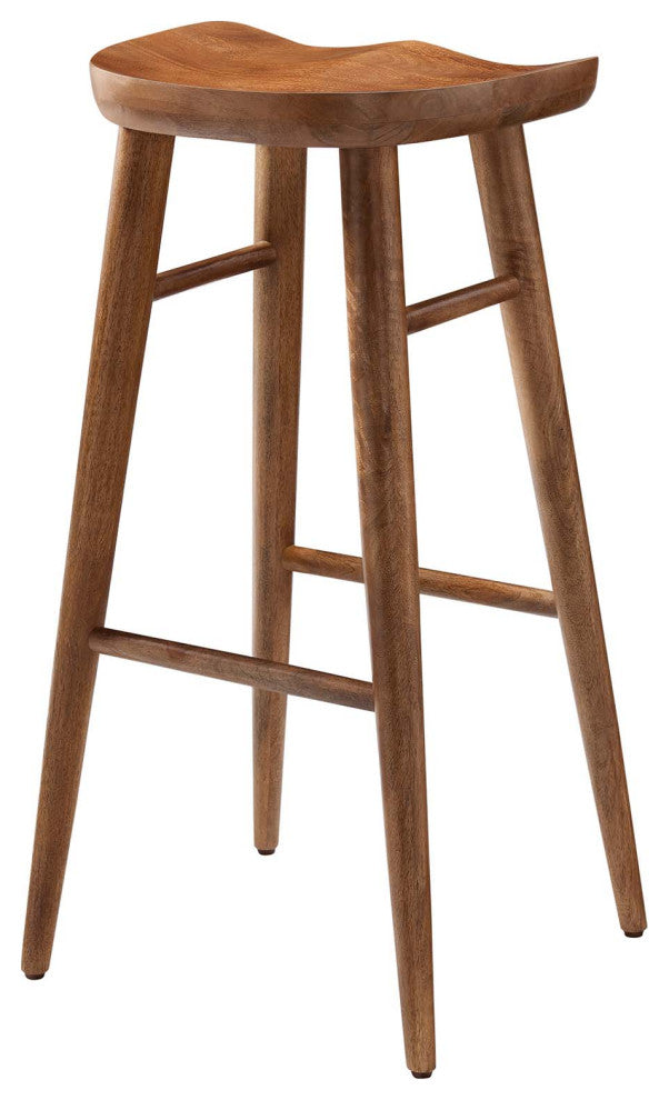 Saville Backless Wood Bar Stools - Set of 2