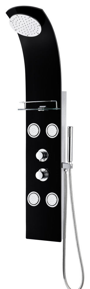 ANZZI Colossal 56" Full Body Shower Panel, Black