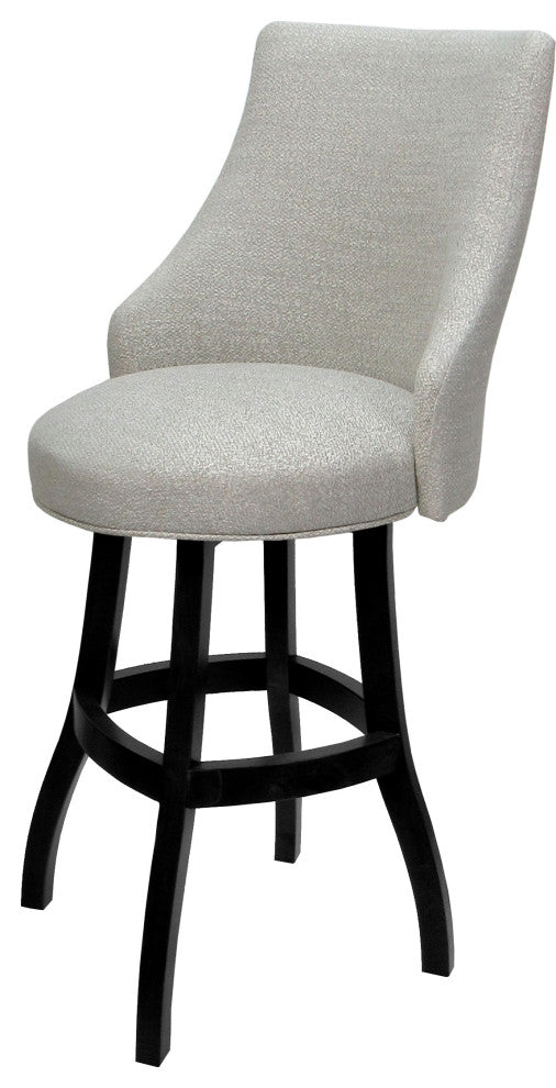 Swivel Wood Counter, Bar, Extra Tall Stool - Bellissima Plus, Williams Stone - Black, 26"