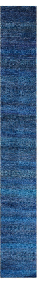 2' 5" X 18' 3" Runner Super Savannah Gabbeh Wool and Silk Handmade Rug Q6887