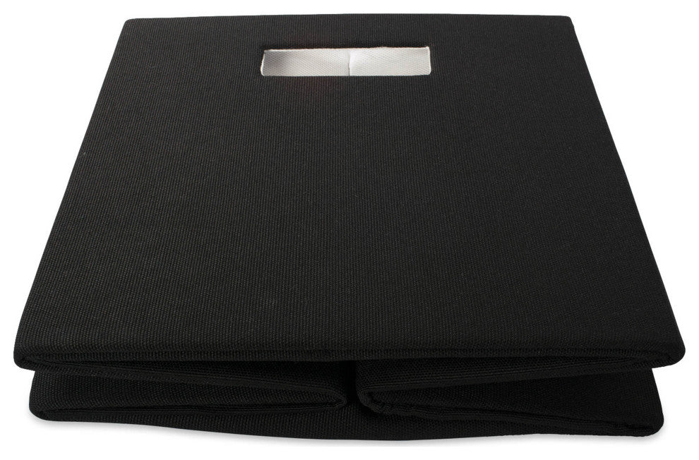 Polyester Cube Solid Black Square 13"x13"x13"