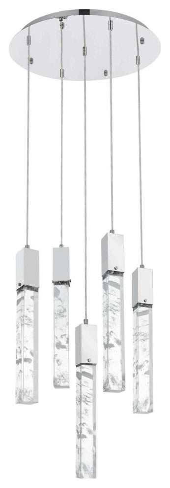 Aurora 5 Light Chandelier, Black