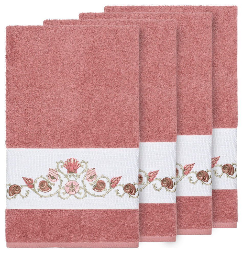 Bella 4 Piece Embellished Bath Towel Set
