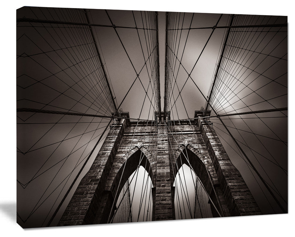 Brooklyn Bridge in NYC USA, Extra Large Canvas Art Print, 20"x12"