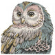 "Beautiful Owls I Pastel Crop" Digital Paper Print by Daphne Brissonnet, 38"x38"