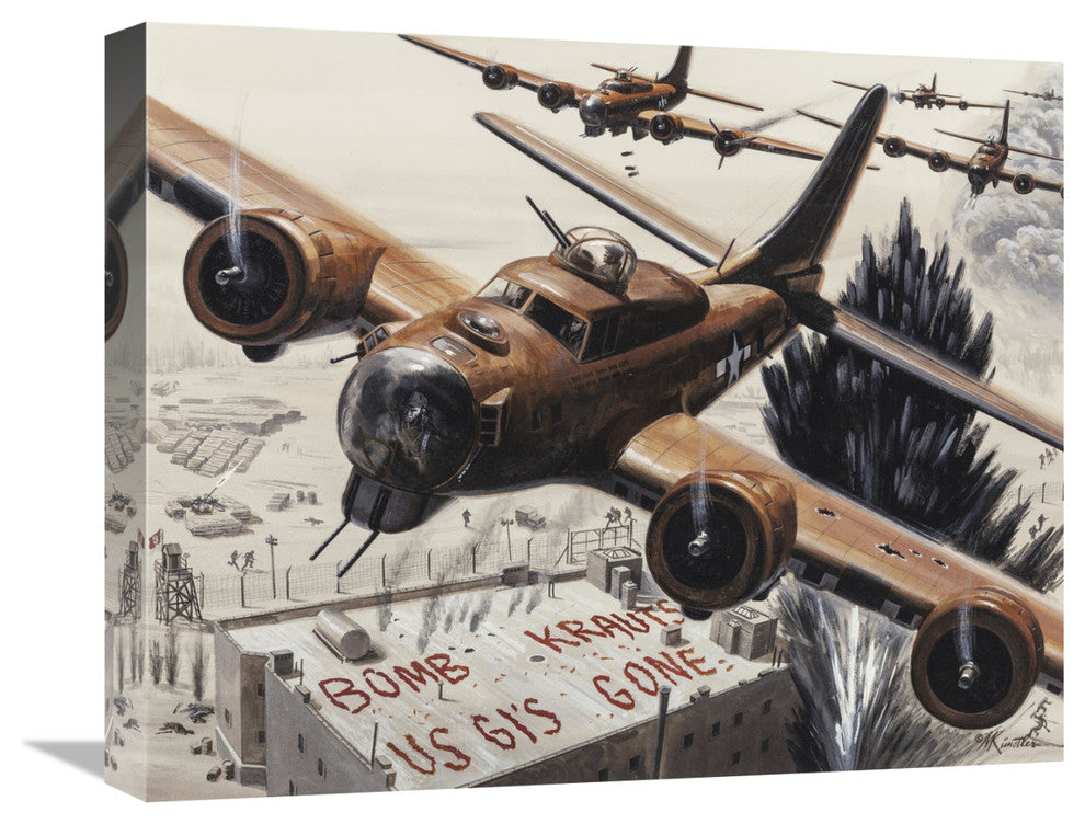 "Escape from the Stalag Insel" Stretched Canvas Giclee by Mort Kunstler, 20x16"