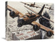 "Escape from the Stalag Insel" Stretched Canvas Giclee by Mort Kunstler, 20x16"