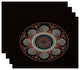 Stained Glass Geometric Print Placemat, Set of 4, Brown