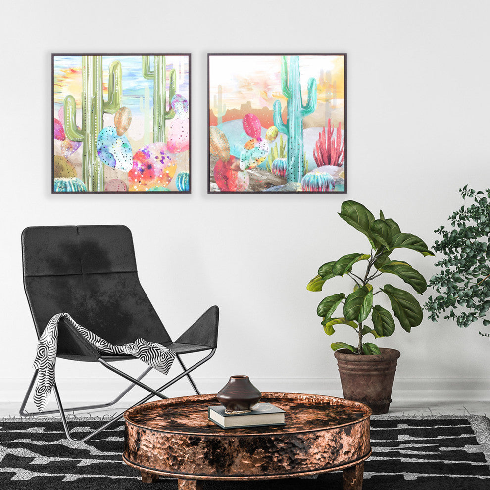 Sunset Cactus Wall Art, 2-Piece Set