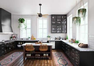 Hunter 44" Margo Matte Black Ceiling Fan, LED Light Kit and Handheld Remote