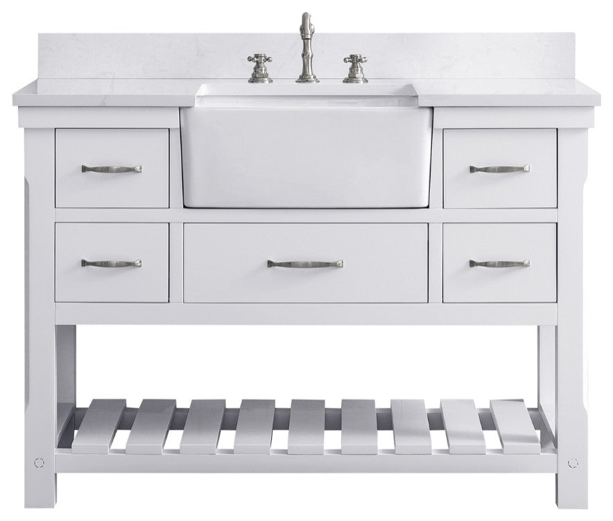 Wesley 48" Bathroom Vanity, White
