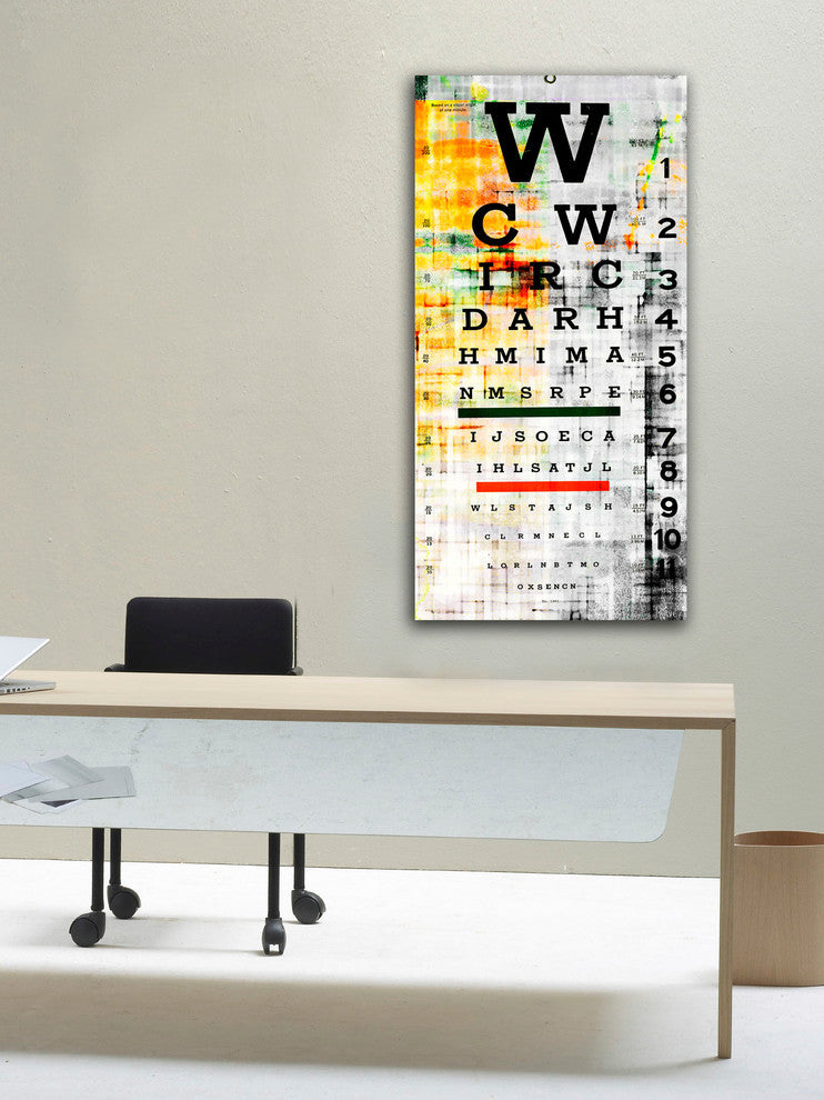 "Eye Chart" Fine Art Canvas Print, 12"x24"