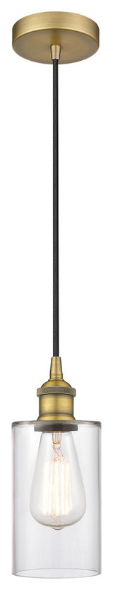 Innovations 616-1P-BB-G802 Clymer 1 Light 3.875" Mini Pendant, Brushed Brass