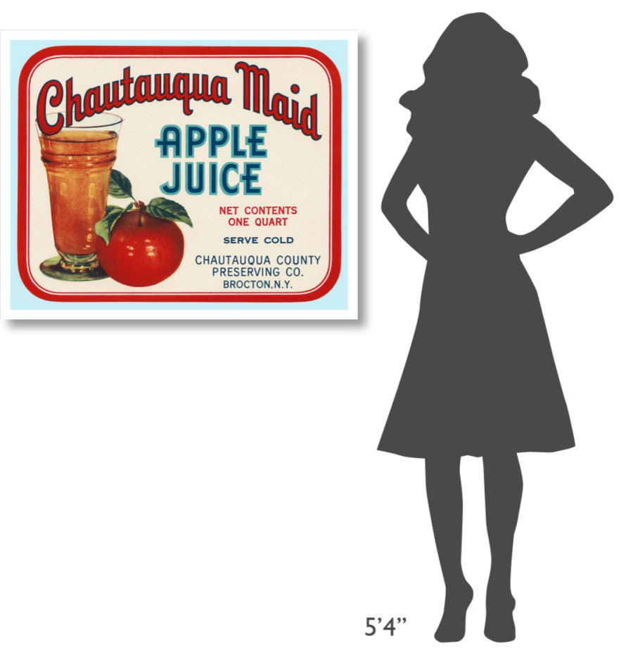 "Chautauqua Maid Apple Juice" Digital Paper Print by Retrolabel, 38"x31"